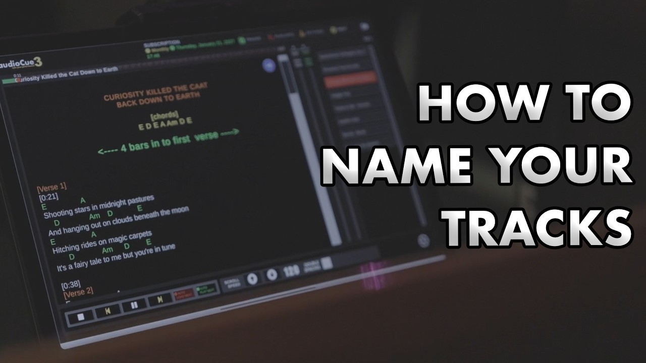 renaming tracks in audioCue - Tutorial